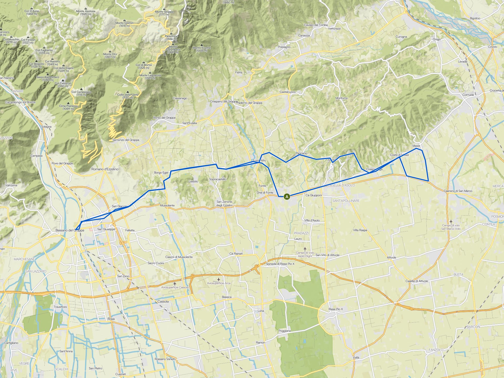 The best cycling routes around Fonte | Komoot